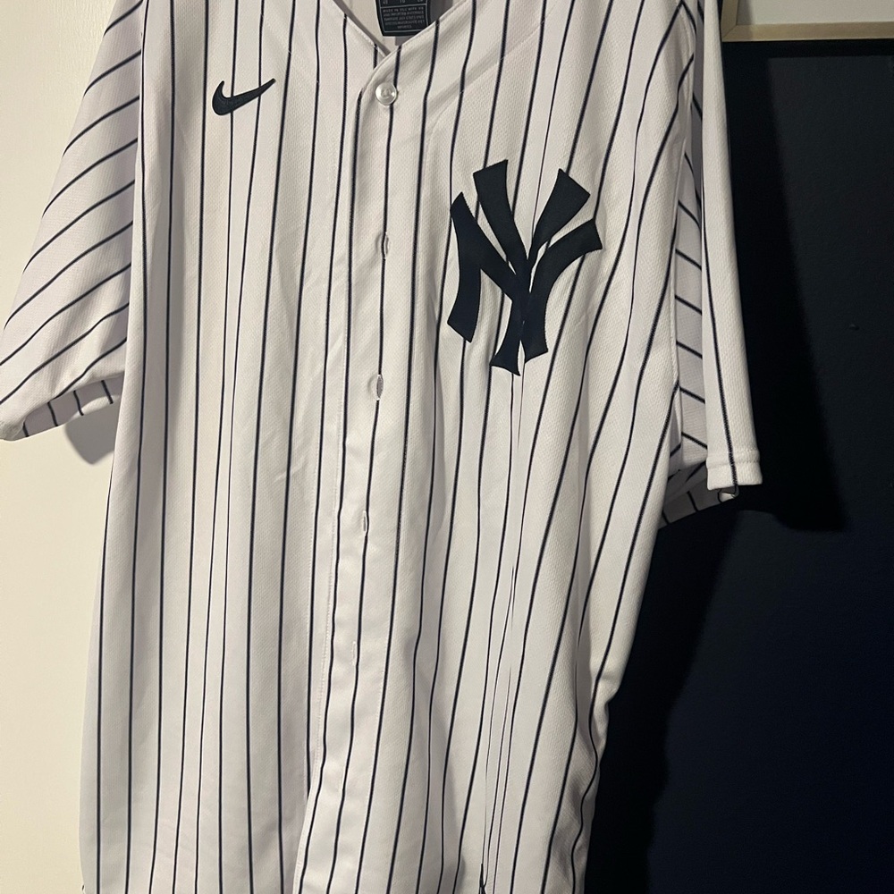 Nike White Pinstripe Jersey